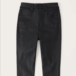 Black Coated High Rise Skinny Jeans